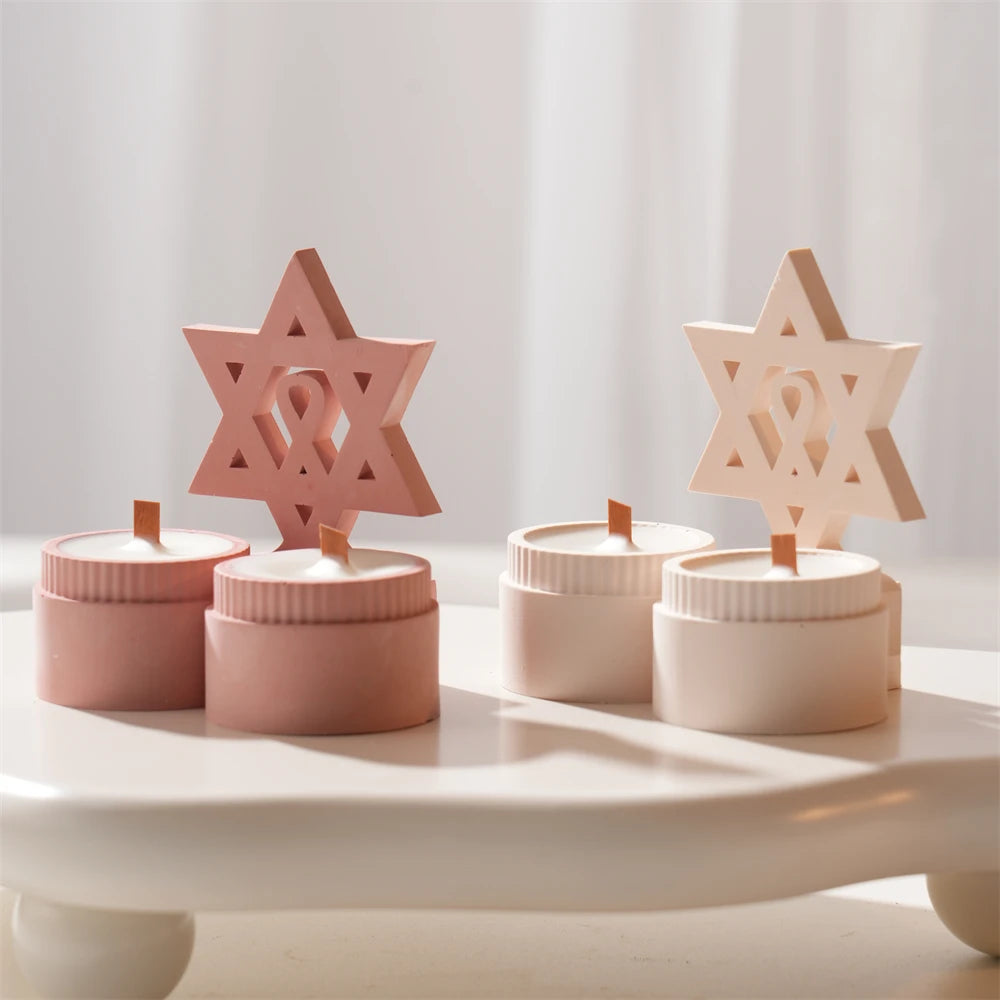 Candle Holder Mold Hanukkah Judaica Decor