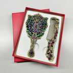 Peacock Opening Screen Handle Mirror