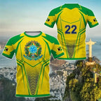 Brazil Flag Graphic Tee for Men