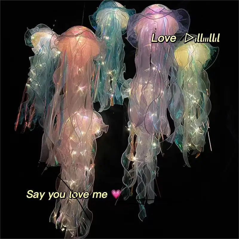 1Pcs Jellyfish Lamp Portable Flower Home Decoration
