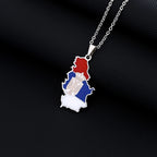 Serbia Map Necklace