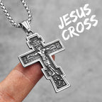 Jesus Heart Cross Necklaces Pendant Chain
