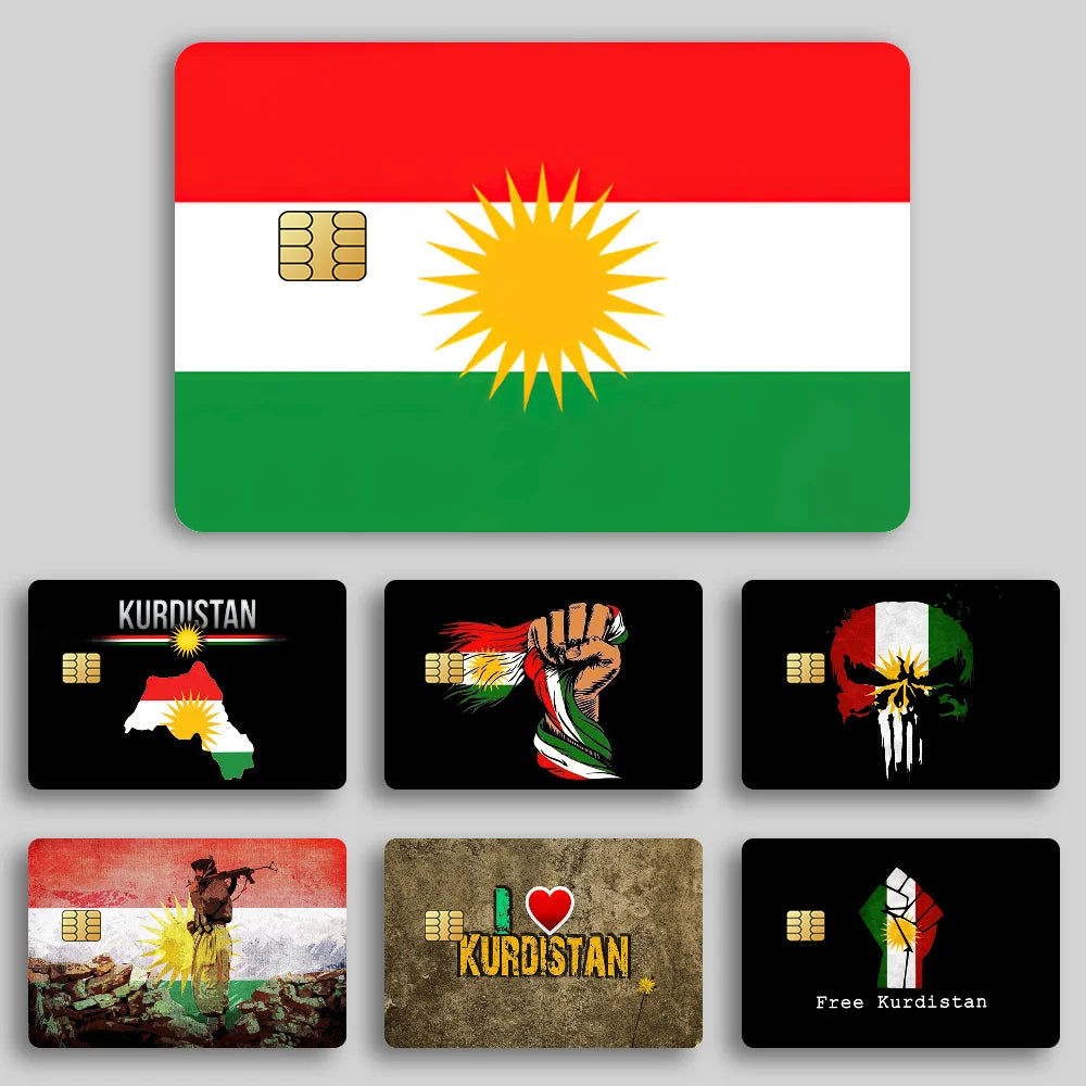 Flag of Kurdistan Poster Film Skin Cover Credit Card Stickers