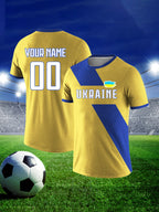 Custom Ukraine National Team Soccer T-shirt