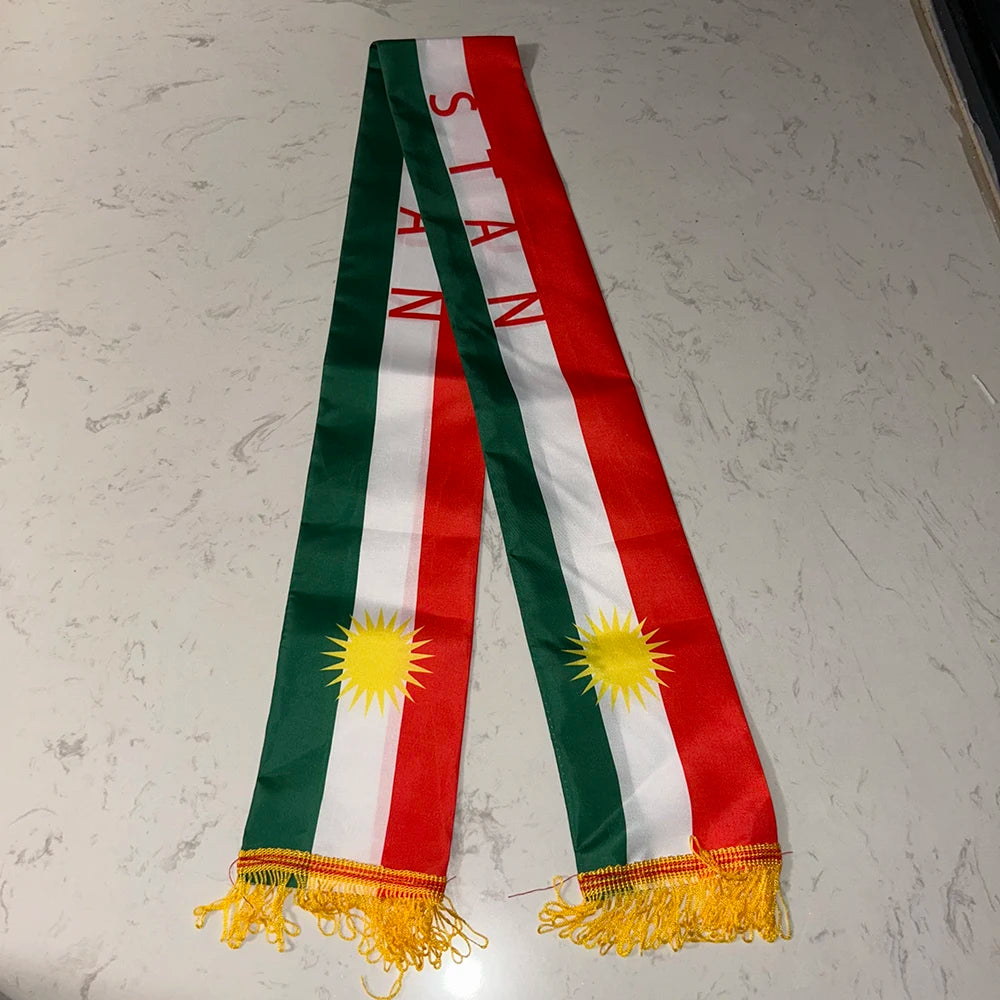 Kurdish Scarf 13x140cm Double-sided Printed Kurdistan