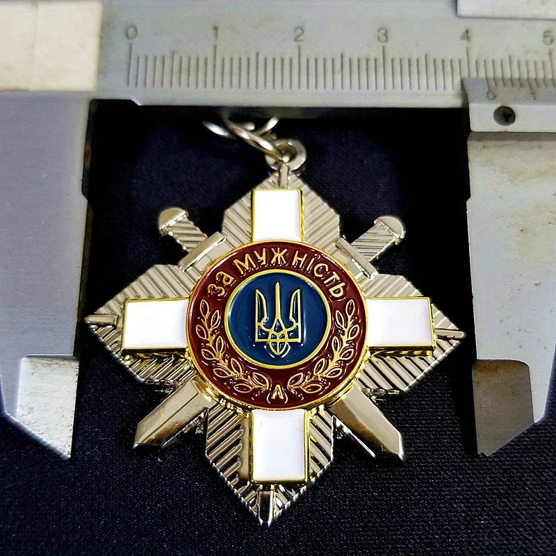 Ukraine Cross Metal Badge