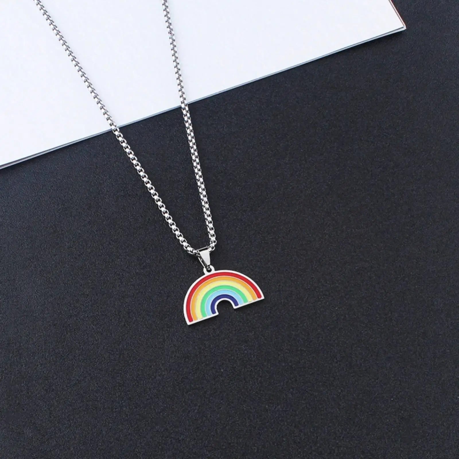 LGBTQ Rainbow Pendant Necklace