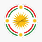 ملصق كردستان خريطة الأكراد العلم الوطني والشعار للسيارة والدراجة النارية خريطة علم بولي كلوريد الفينيل ملصق جداري خارجي قابل للتخصيص