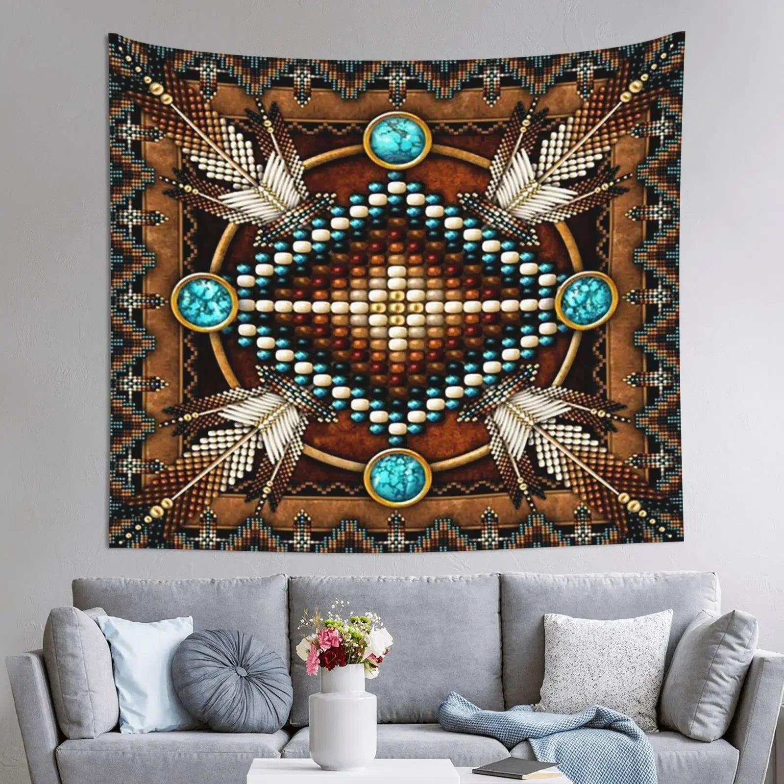 Native Tribal Navajo Vintage Tapestry Wall Hanging Decor