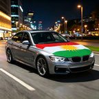 3.8x5.3fts Flag Banner Kurdistan Car Hood Cover