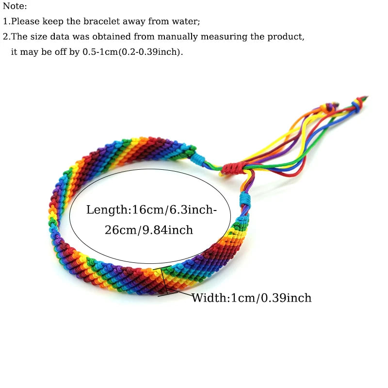 Trendy LGBTQ Braided Rope Bracelet