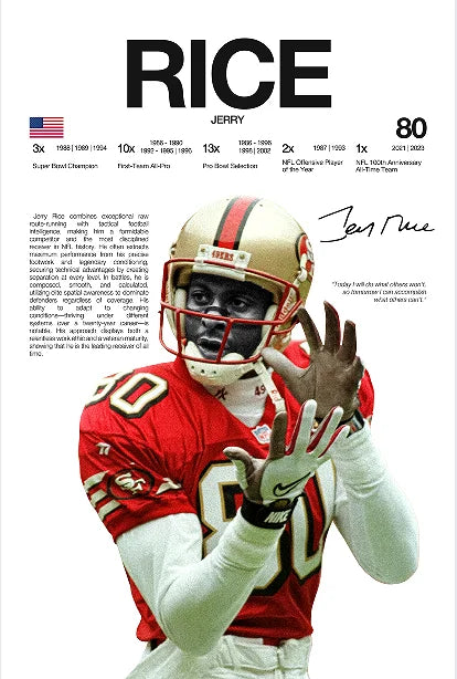 Classic American Football Sports Star Art Poster