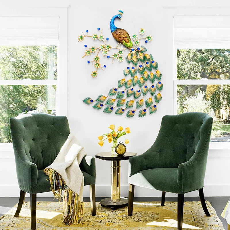 European Peacock Wall Clock