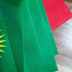 14 × 21 سم، 5/15/50/100 قطعة، علم كردستان المحمول باليد، لافتة كردستان الوطنية، عصا بلاستيكية