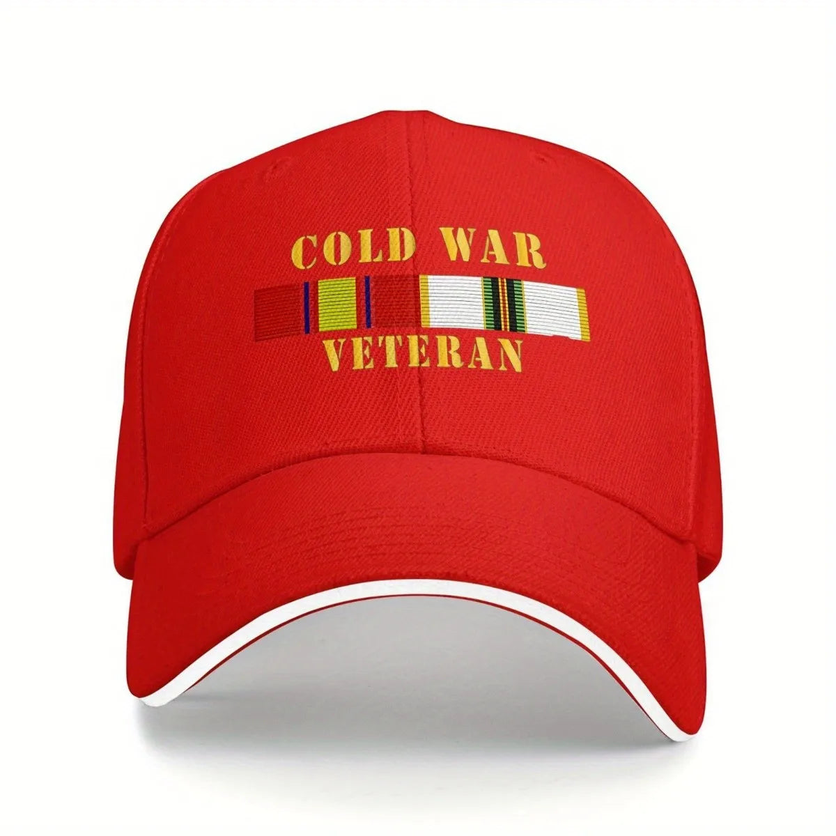 Cold War Veteran Military Ribbon Embroidered Baseball Cap