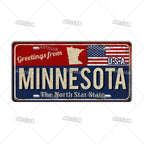 Greeting from USA States Landmark License Plate