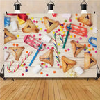 Happy Purim Rosh Hashanah Theme Backdrop Jewish New Year Party