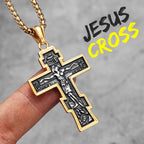 Jesus Heart Cross Necklaces Pendant Chain