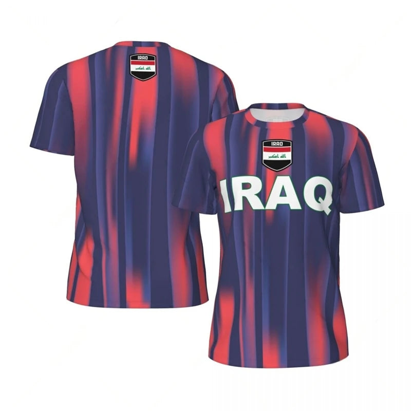 Iraq Flag Football Jersey T Shirt