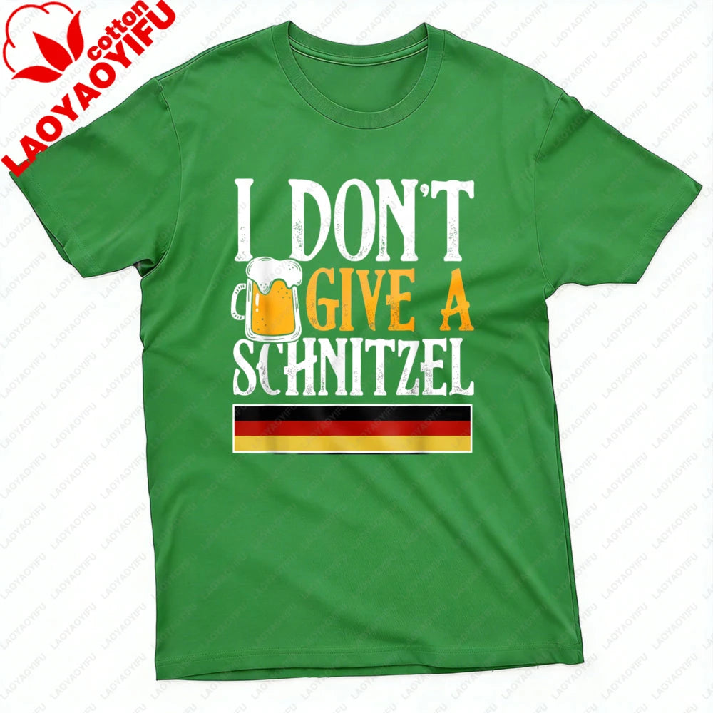 I Dont Give A Schnitzel Beer Germany Flag Men T-Shirt