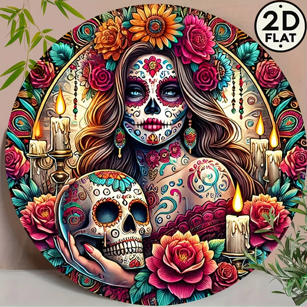 Day of The Dead skull iron Wall Art