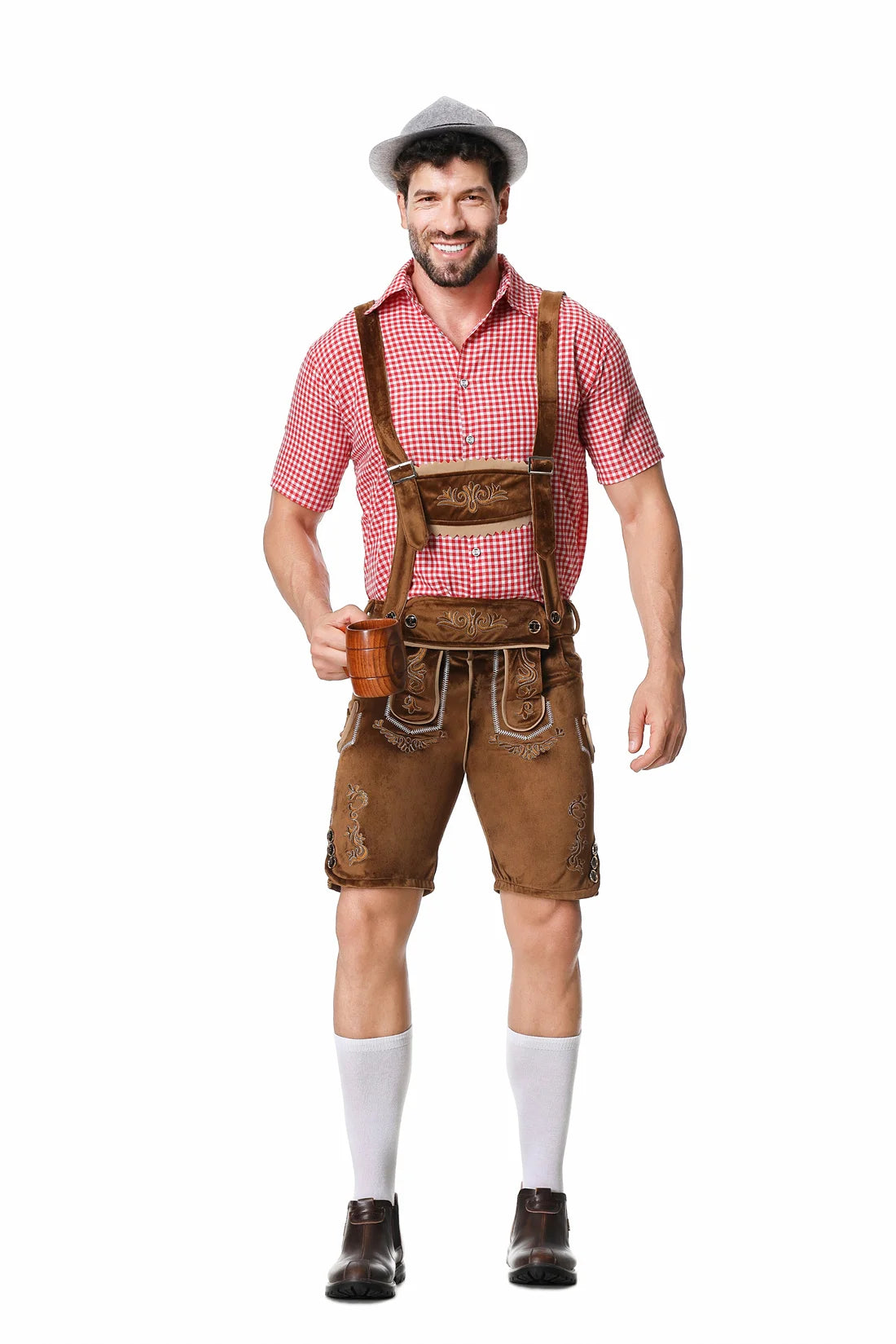 Men German Oktoberfest Lederhosen Costume