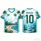 Brazil Football Jersey Breathable Tee