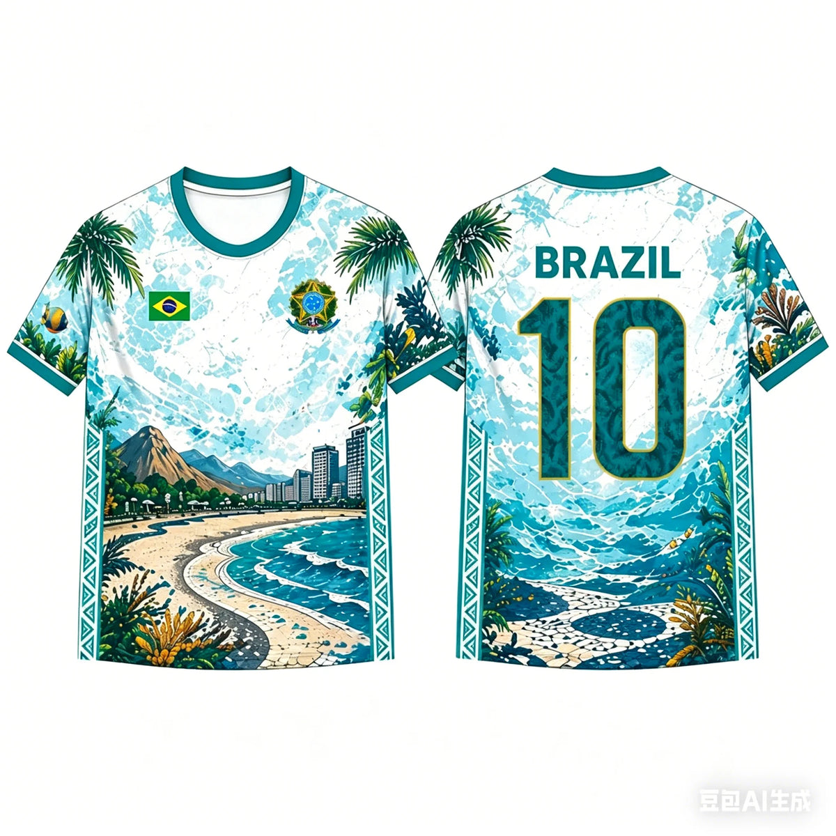 Brazil Football Jersey Breathable Tee