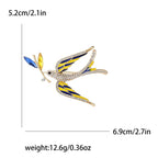 Enamel Peace Dove Ukraine Angel Bird Pin