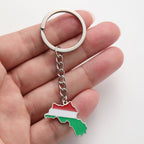 Colorful Kurdistan Map Flag Necklace Earring Keychain