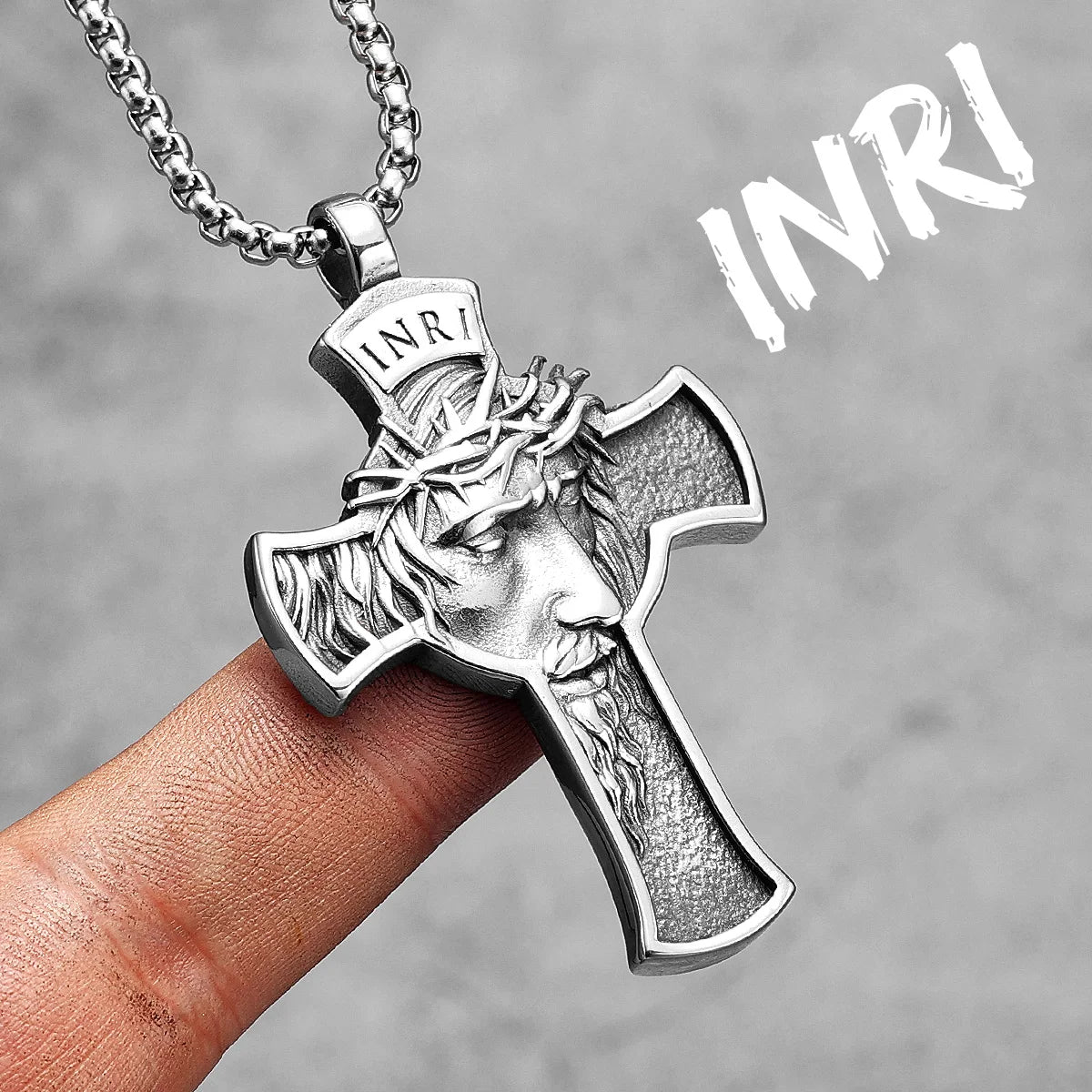 Jesus Heart Cross Necklaces Pendant Chain