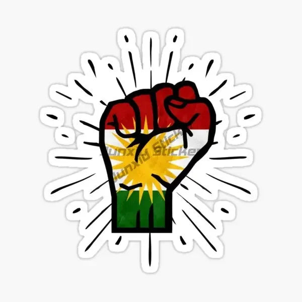 Kurdistan Flag Map Emblem Stickers