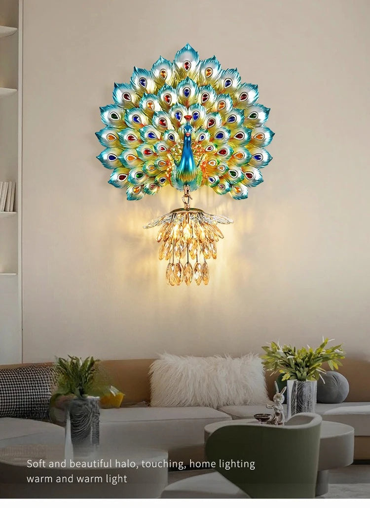 Creative Peacock Wall Lamp