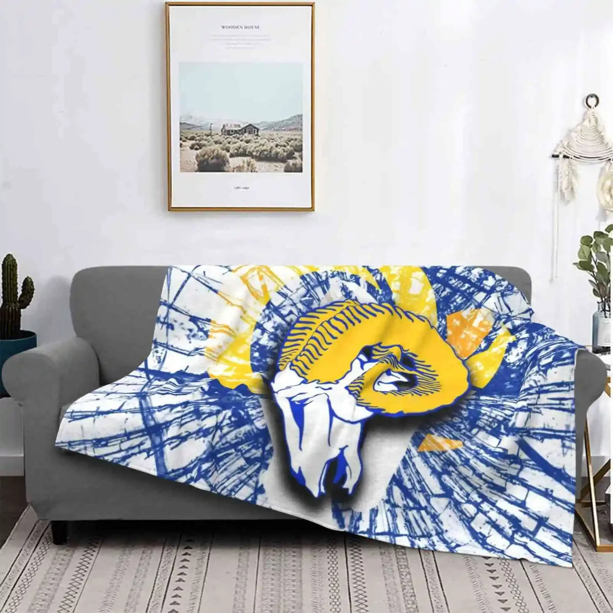 Blanket Los Angeles La Rams Football Ramheart Logo