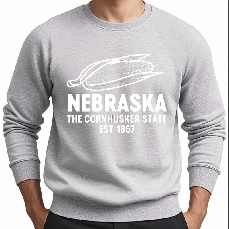 Spring Men Hoodies Nebraska The Cornhusker State