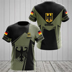 Men's German flag pattern short-sleeved shirt