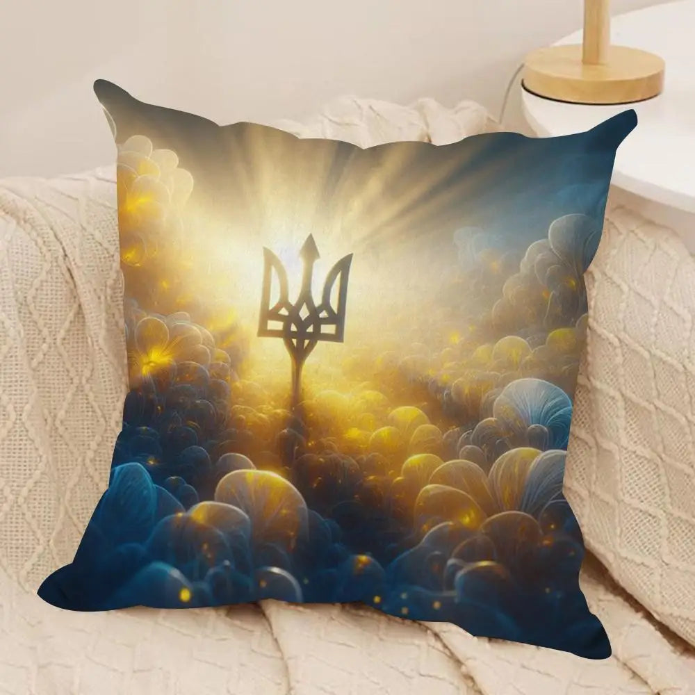 Ukraine Flag Aesthetic Cushion Cover Pillow