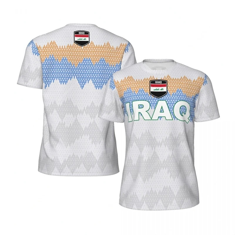 Iraq Flag Football Jersey T Shirt