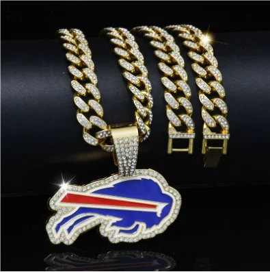 Pendant Necklace Hip-hop American Football Fans -Buffalo Bills