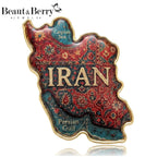 Iran Map Brooches