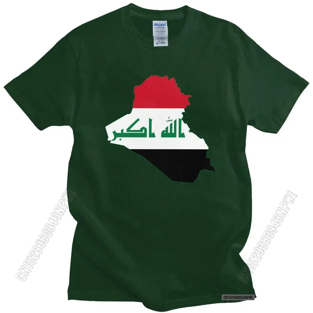 Iraq Flag Map T Shirt