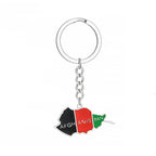 Afghanistan Map Flag Key Chain