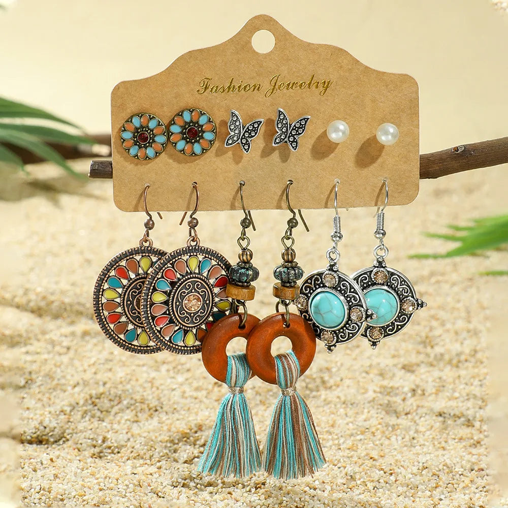 Vintage Ethnic Dangle Hanging Drop Earrings