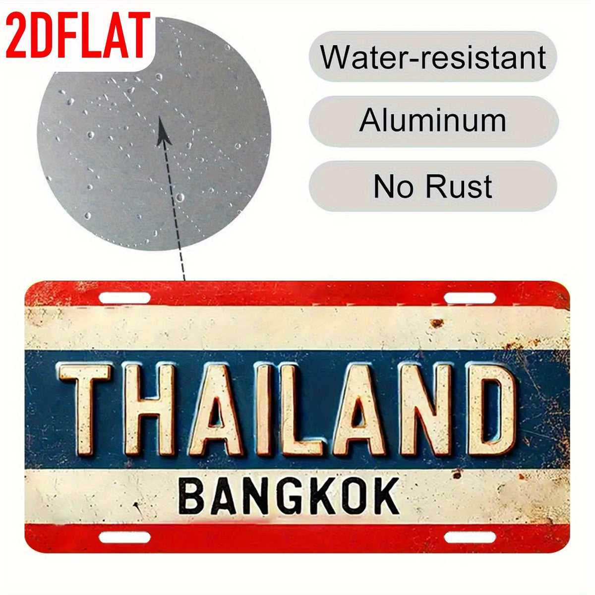 Thailand Bangkok Vintage License Plate