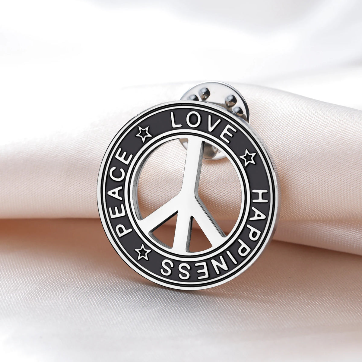 Teamer Love Peace Symbol Brooch Lapel Pin