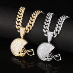 American Football Helmet Pendant Necklace