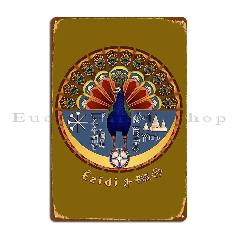 Yazidi Melek Taus Metal Poster Wall Decor