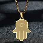 Engraved Star Pendant Necklace