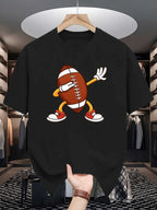 Mens Crew Neck T Shirt Dabbing American Football