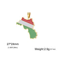 Colorful Kurdistan Map Flag Necklace Earring Keychain